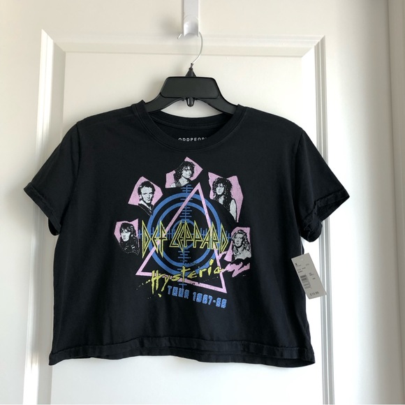 Recycled Karma Tops - Def Leppard Graphic Shirt